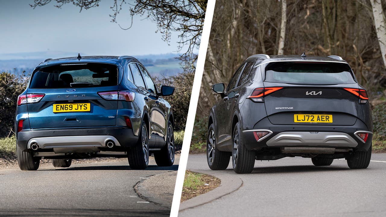 Ford Kuga vs Kia Sportage rear