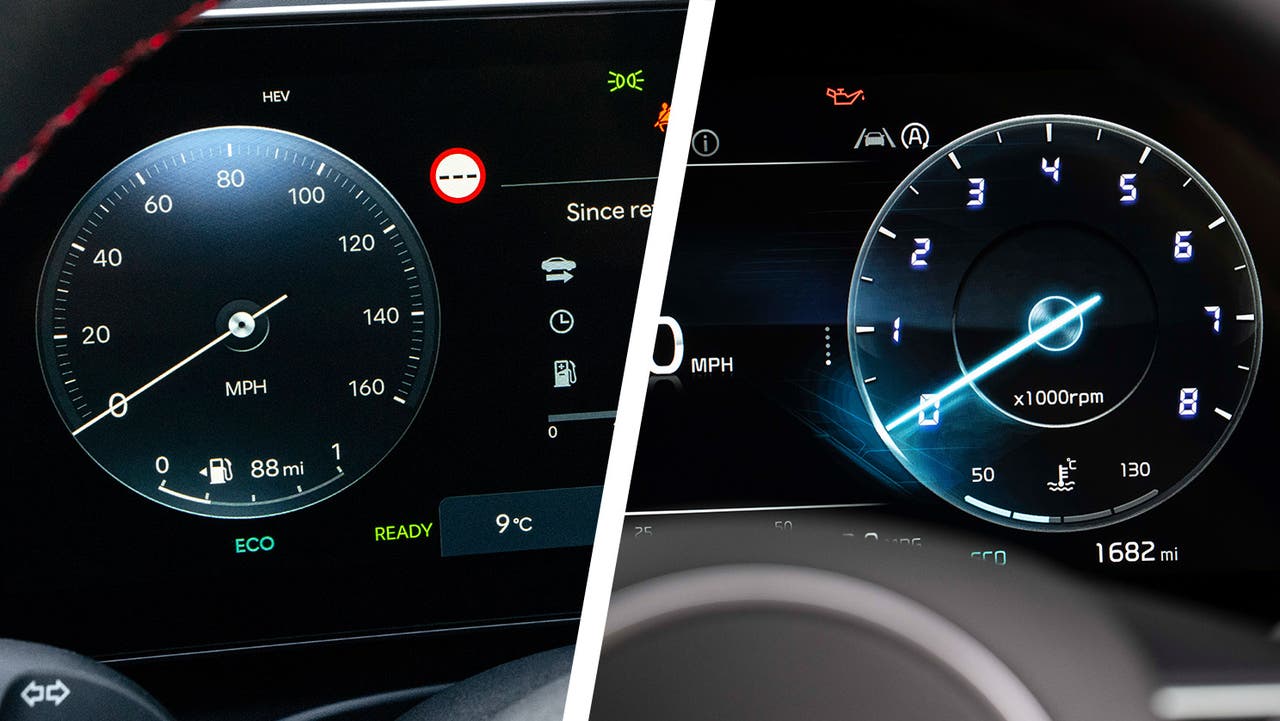 Hyundai Tucson vs Kia Sportage driver's dials