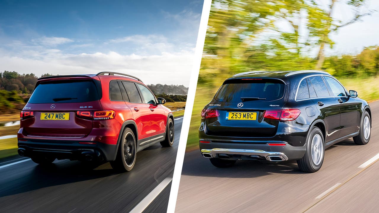 Mercedes GLB vs Mercedes GLC rear three quarter