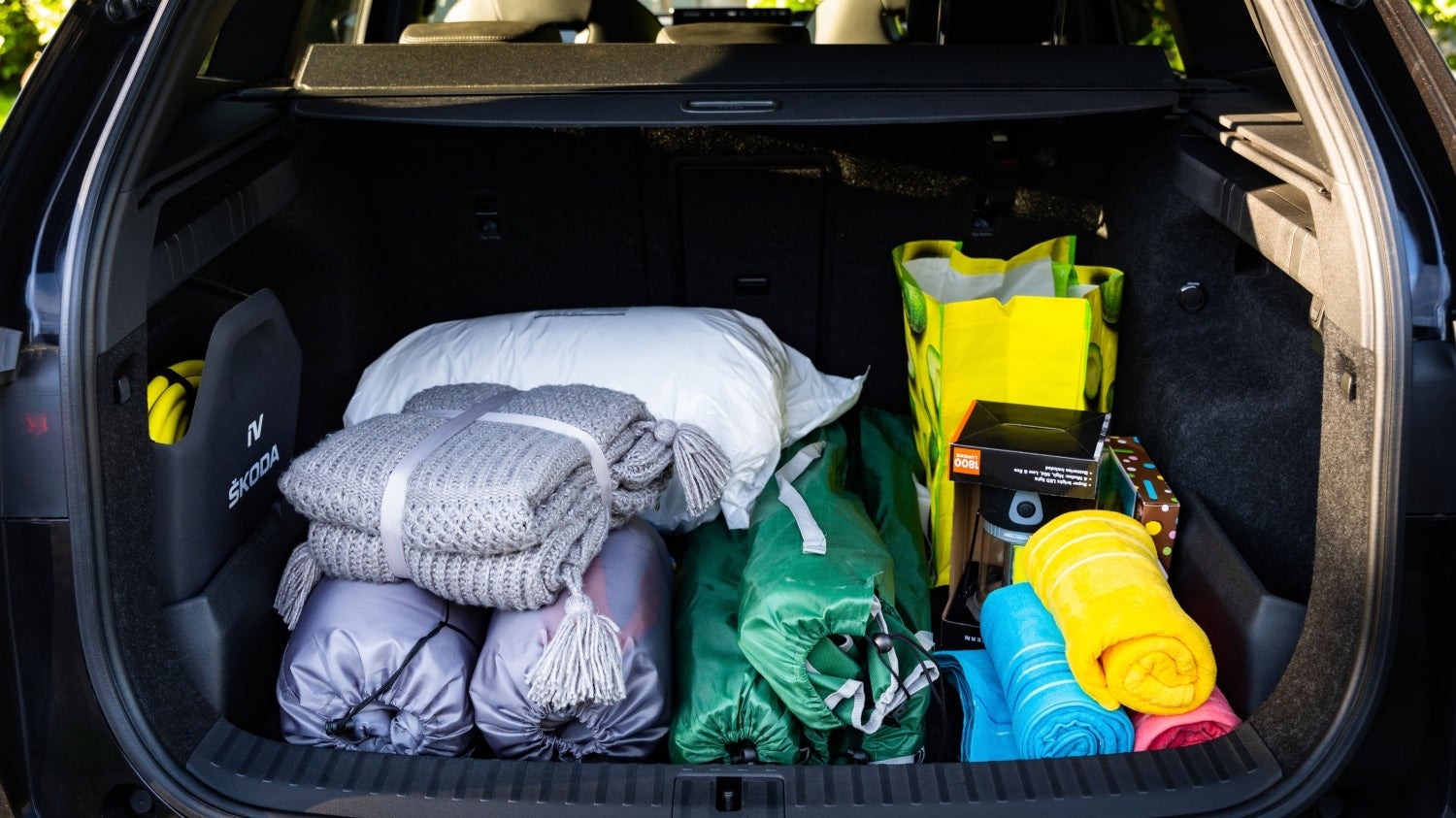 Skoda Enyaq boot full of stuff