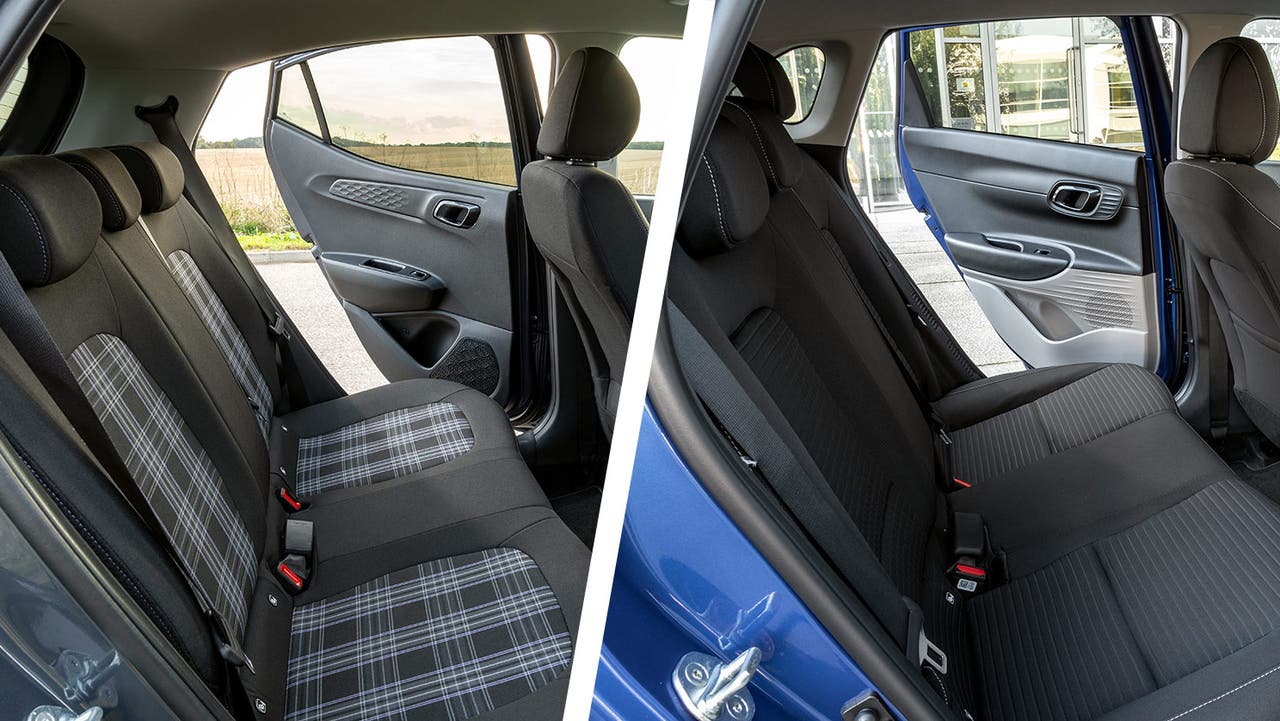 Hyundai i10 vs Hyundai i20 rear seats