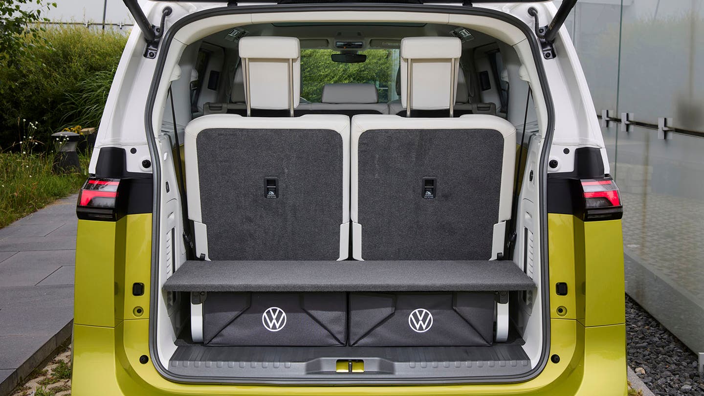 Volkswagen ID.Buzz review boot space seats up