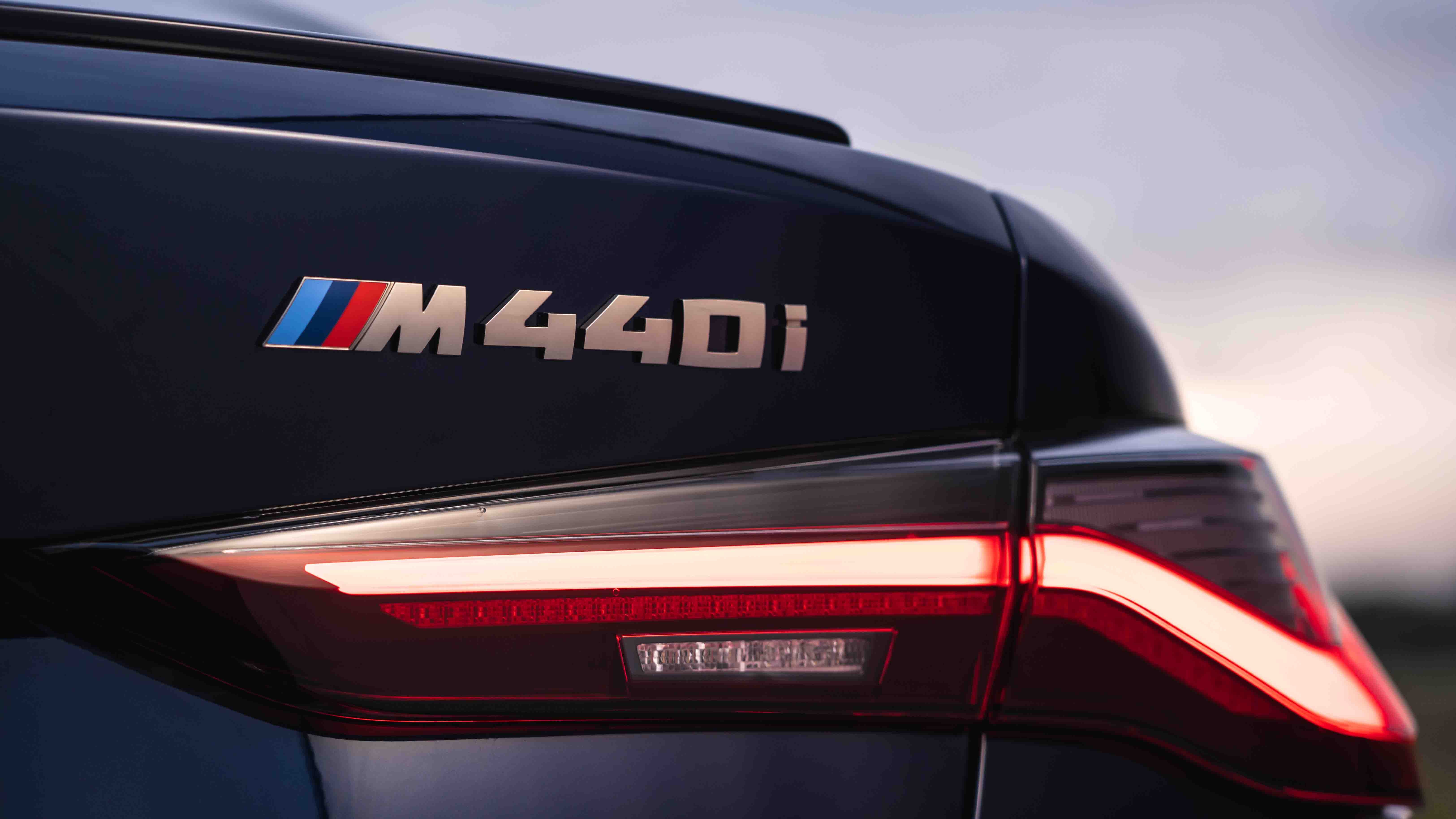 BMW 4 Series tail-light and M440i badge