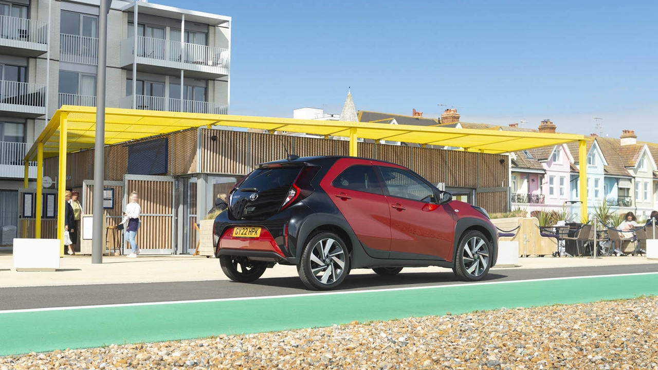 Toyota Aygo X rear three quarter