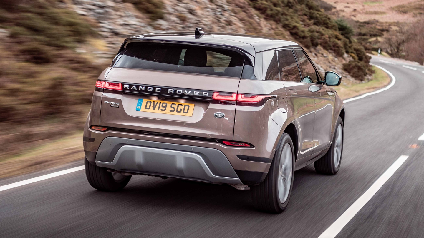 Range Rover Evoque driving rear view