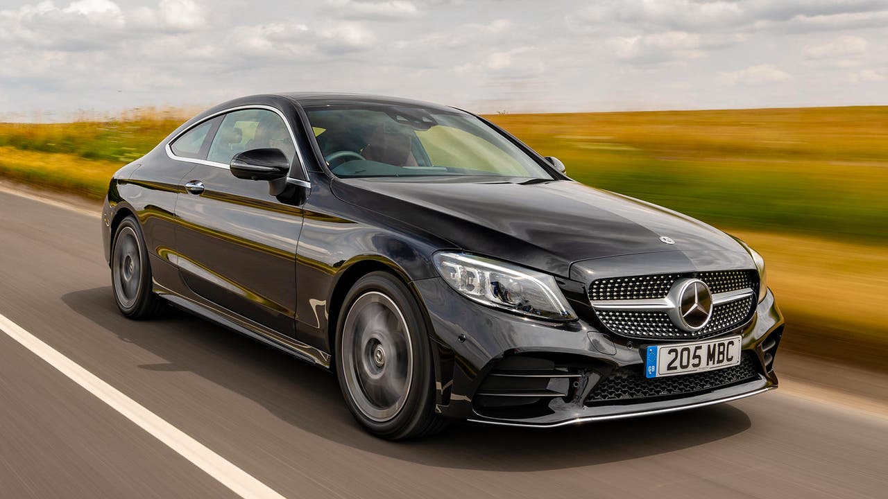 Mercedes C-Class Coupe driving