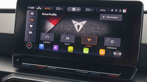 Cupra Leon drive modes screen