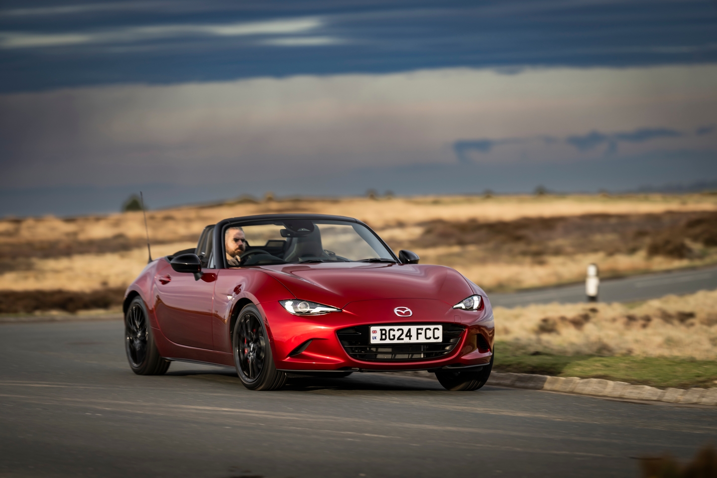 2024 Mazda MX-5 front three quarter driving shot