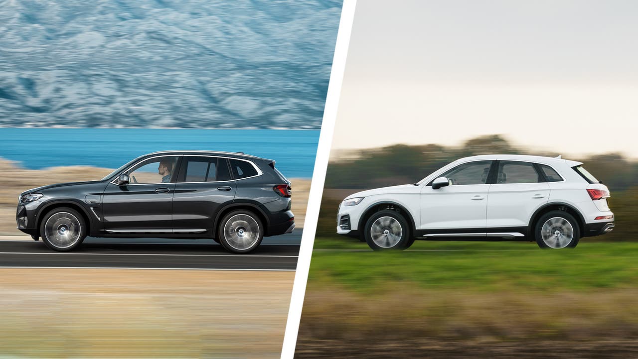 BMW X3 vs Audi Q5 side