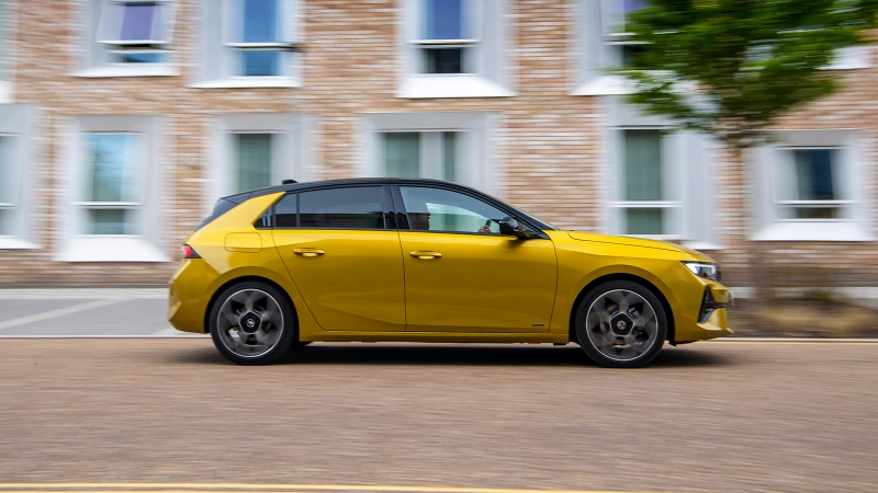 Vauxhall Astra in yellow