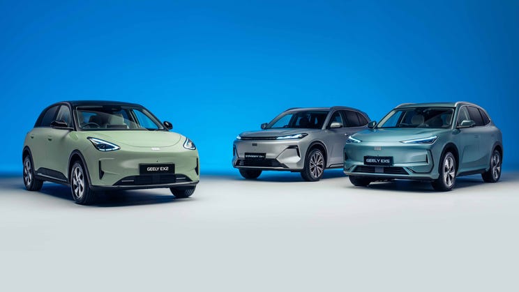 Geely SUV and car model range explained