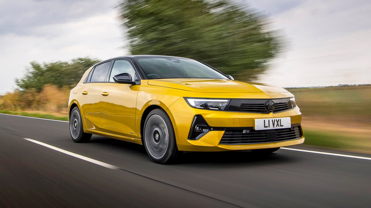 Vauxhall Astra in yellow