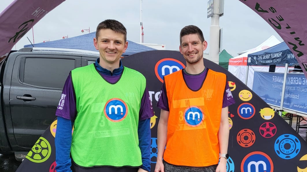 Luke Jackson and Jerry Warren in the Derby 10k