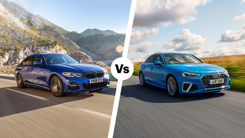 BMW 3 Series vs Audi A4 – driving shot