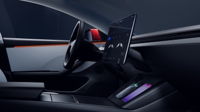 Tesla Model 3 side interior