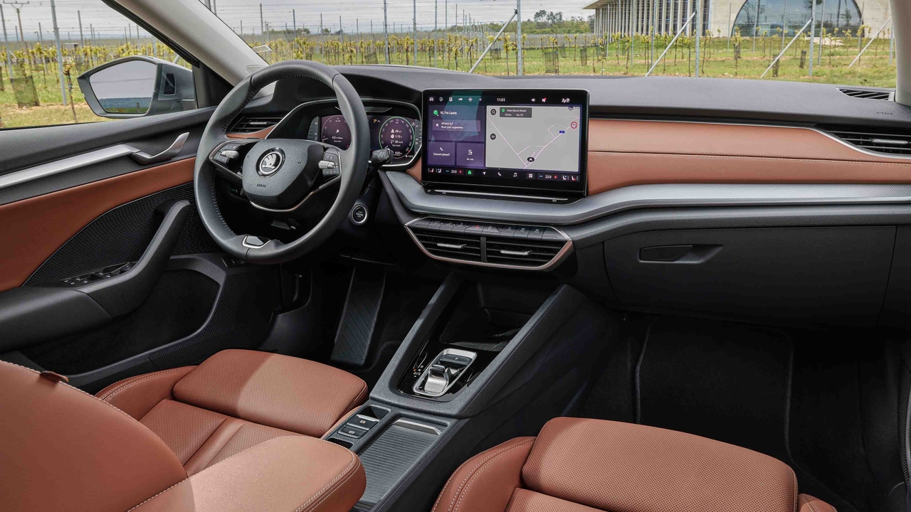 Skoda Octavia facelift with 'Suite Cognac' upholstery