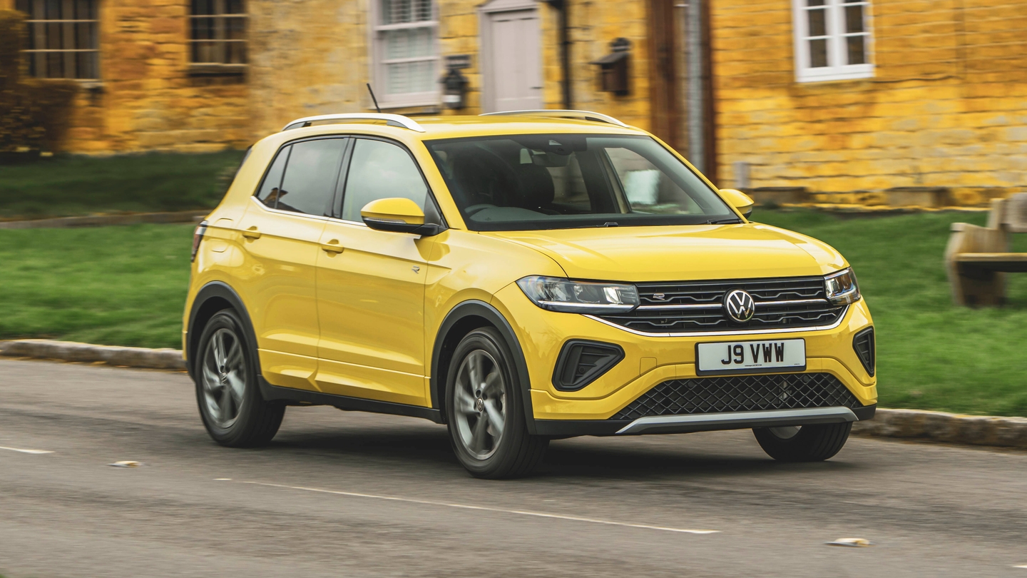 Volkswagen T-Cross R-Line driving, Rubber Ducky Yellow