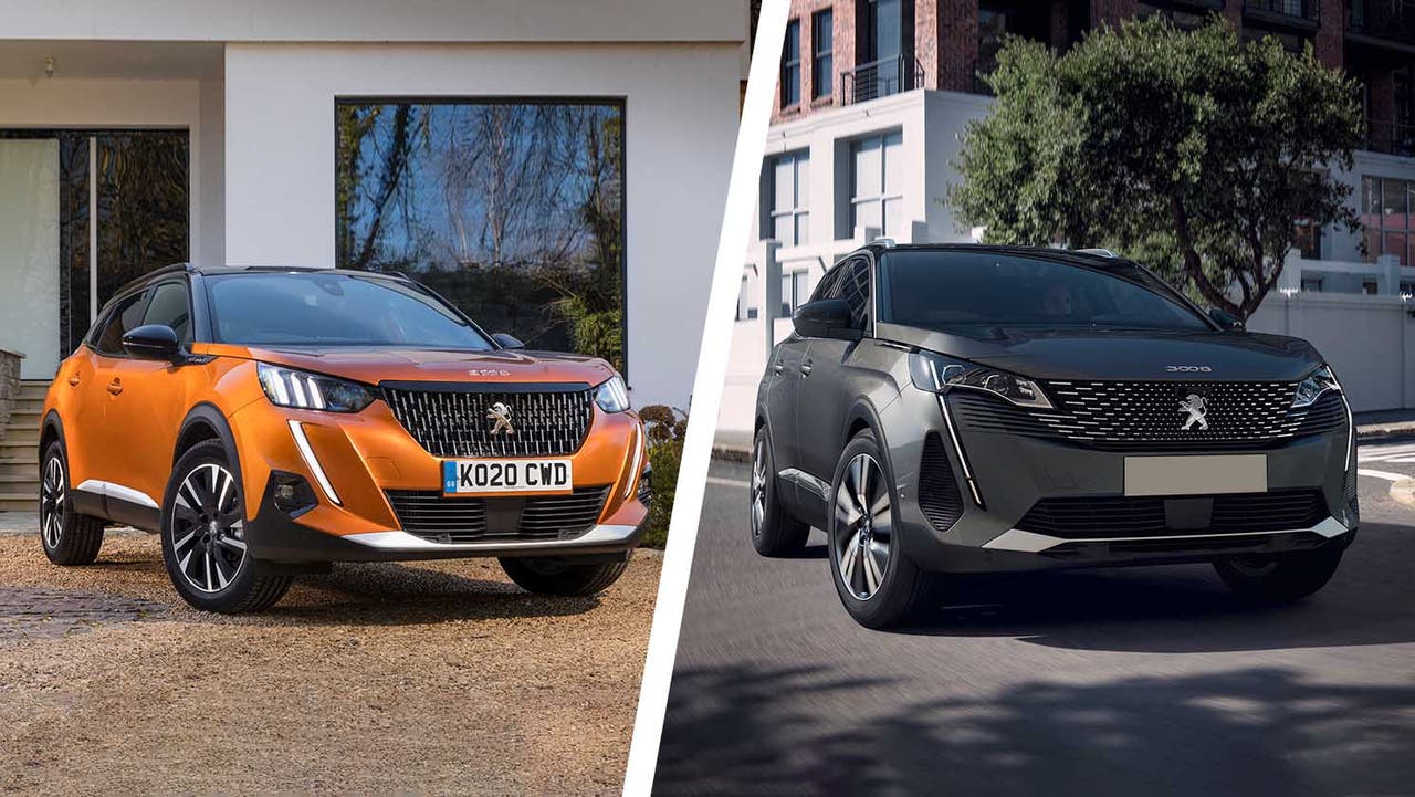 Peugeot 2008 vs Peugeot 3008 front shot