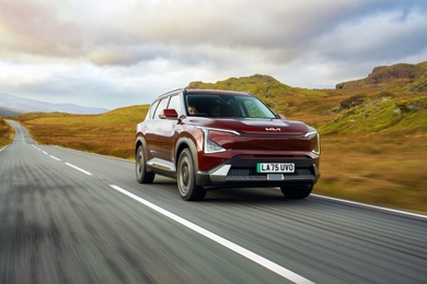 Kia ev5 driving front