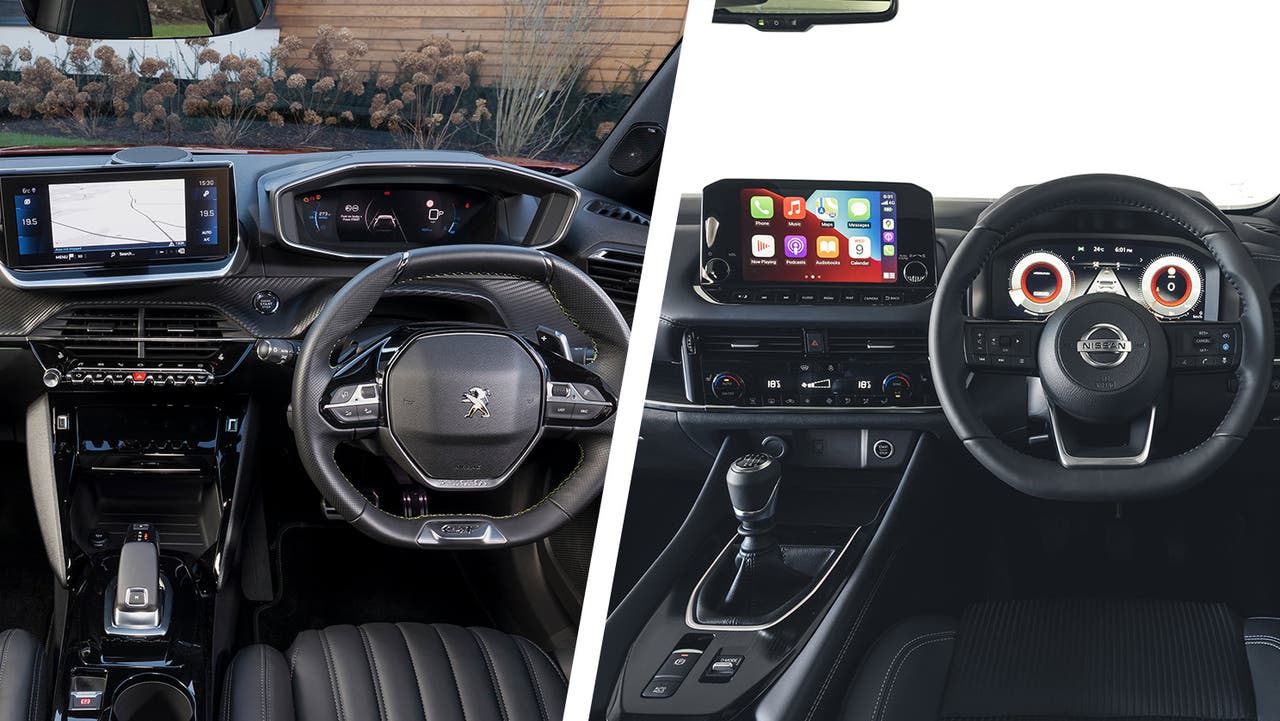 Peugeot 2008 vs Nissan Qashqai interior