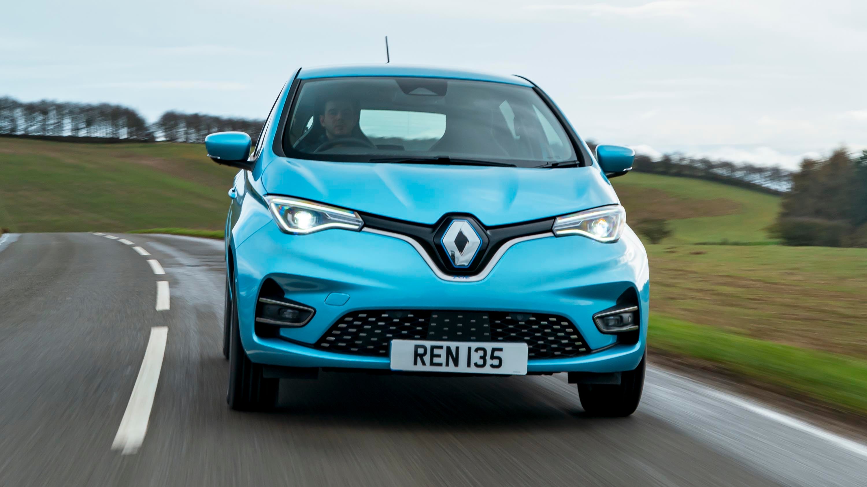 Renault Zoe driving front view