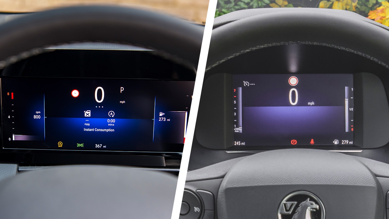 Vauxhall Astra vs Vauxhall Corsa driver's dials