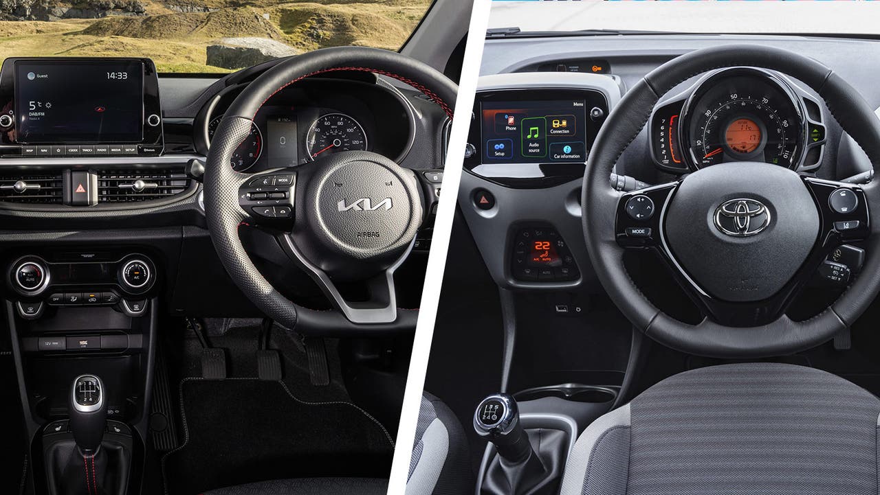 Kia Picanto vs Toyota Aygo interior
