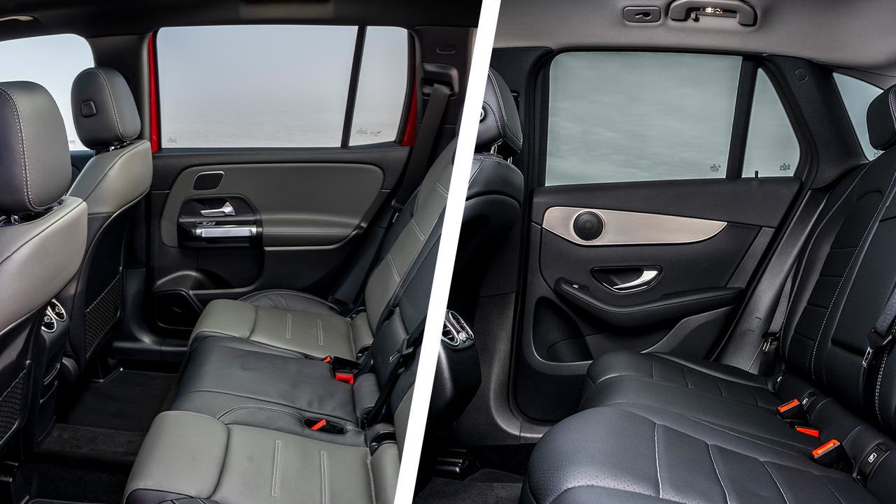 Mercedes GLB vs Mercedes GLC rear seats