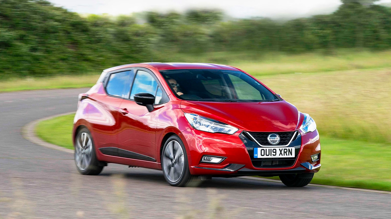 Nissan Micra in red