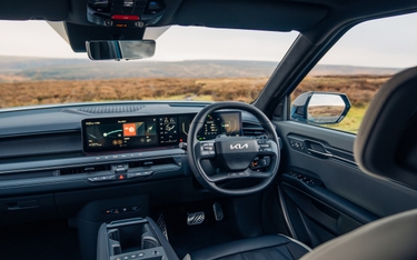 A Kia EV9's dashboard