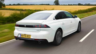 Peugeot 508 driving rear view