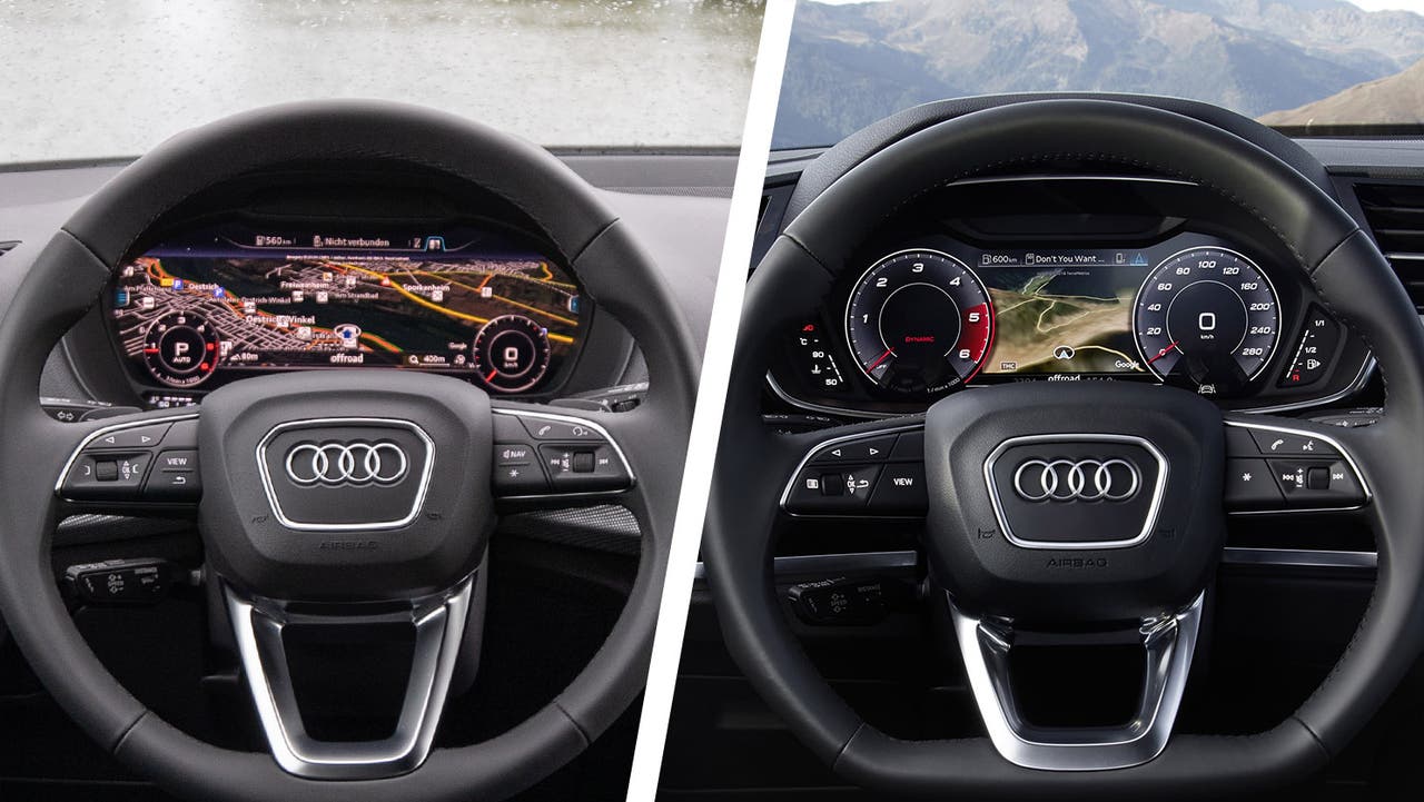 Audi Q2 vs Audi Q3 dials Virtual Cockpit