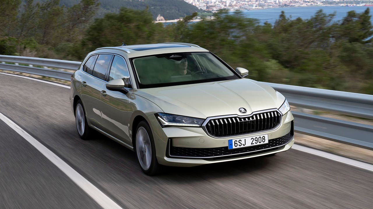 Skoda Superb Estate in beige