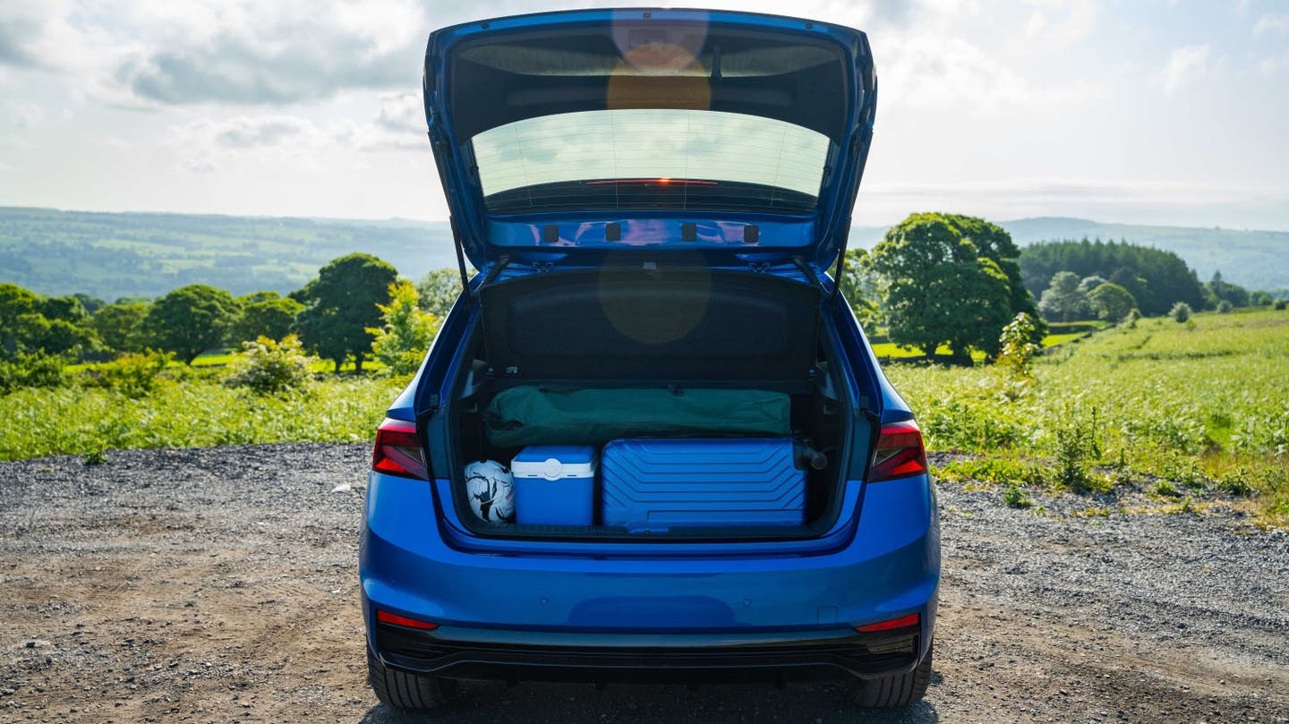 Skoda Fabia boot full of stuff