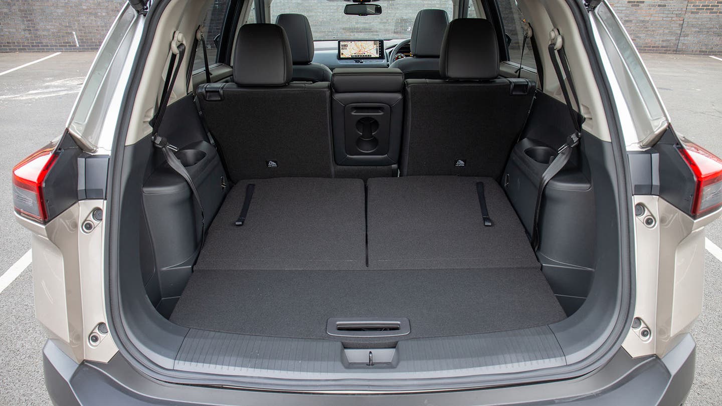 Nissan X-Trail review boot space third row folded