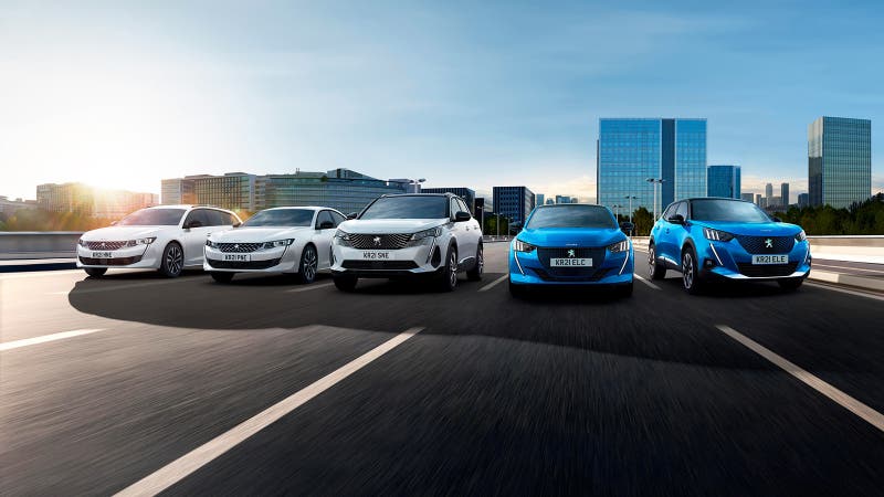 Peugeot car range including 508, 508 SW, 3008, 208 and 2008