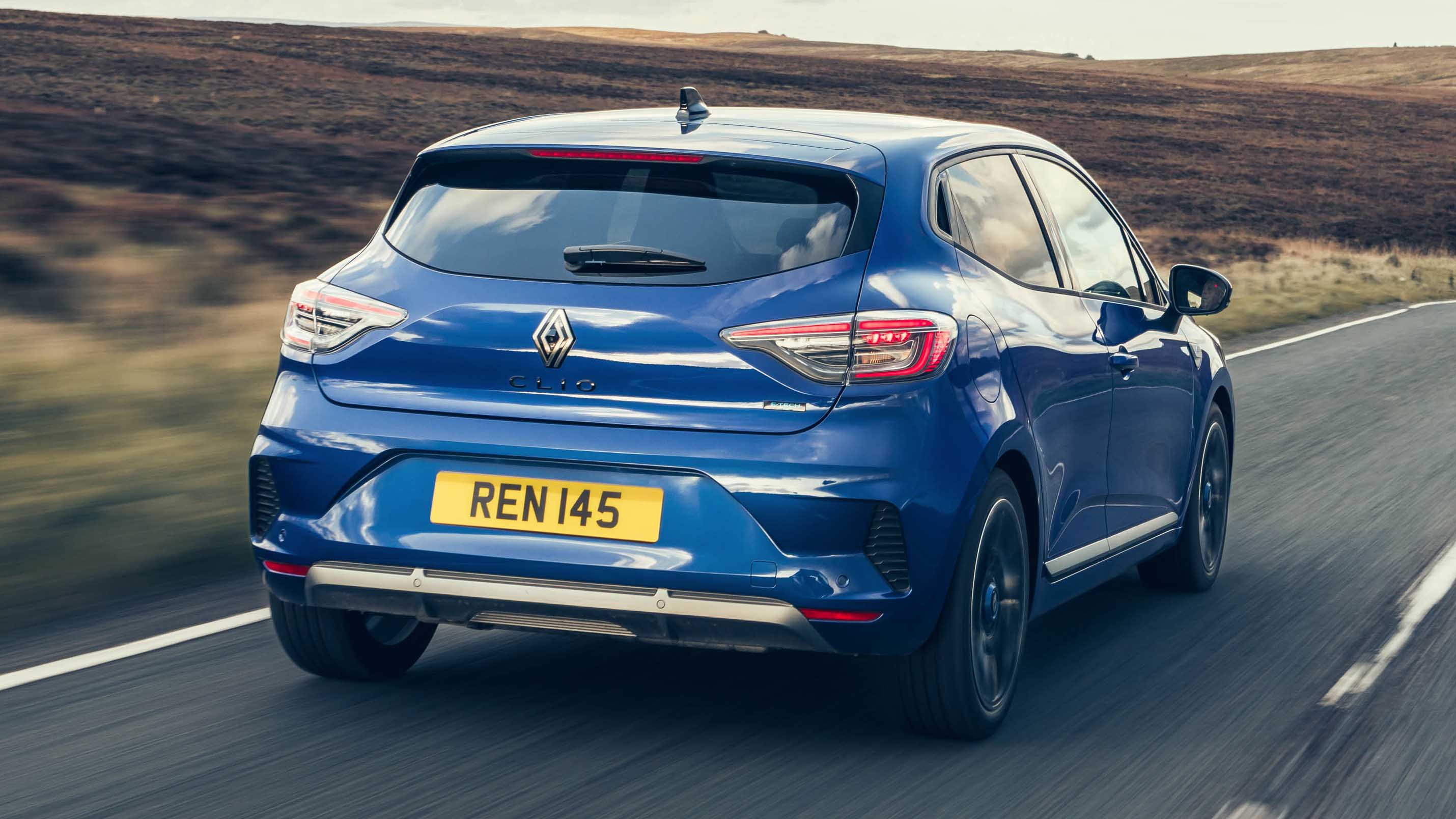 Renault Clio driving rear view