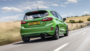 Ford Fiesta ST driving rear view