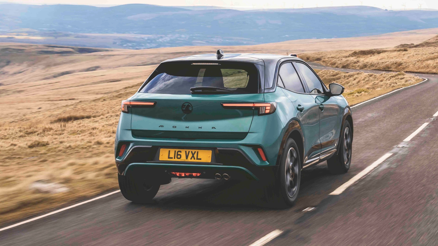 Vauxhall Mokka driving rear view