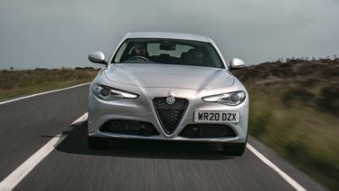 Alfa Romeo Giulia driving front end view