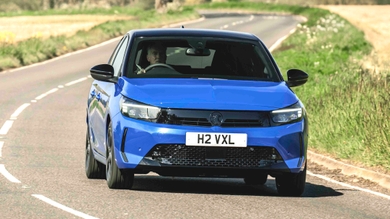 Vauxhall Corsa driving front view