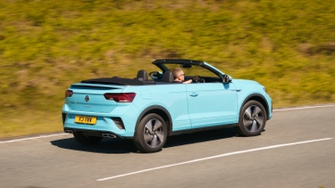 Volkswagen T-Roc Cabriolet review rear three quarter