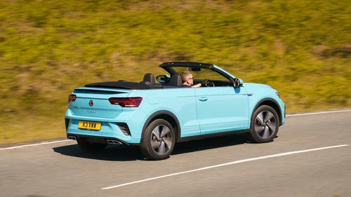 Volkswagen T-Roc Cabriolet review rear three quarter