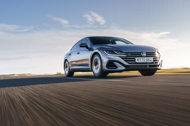 Arteon hatchback in silver driving