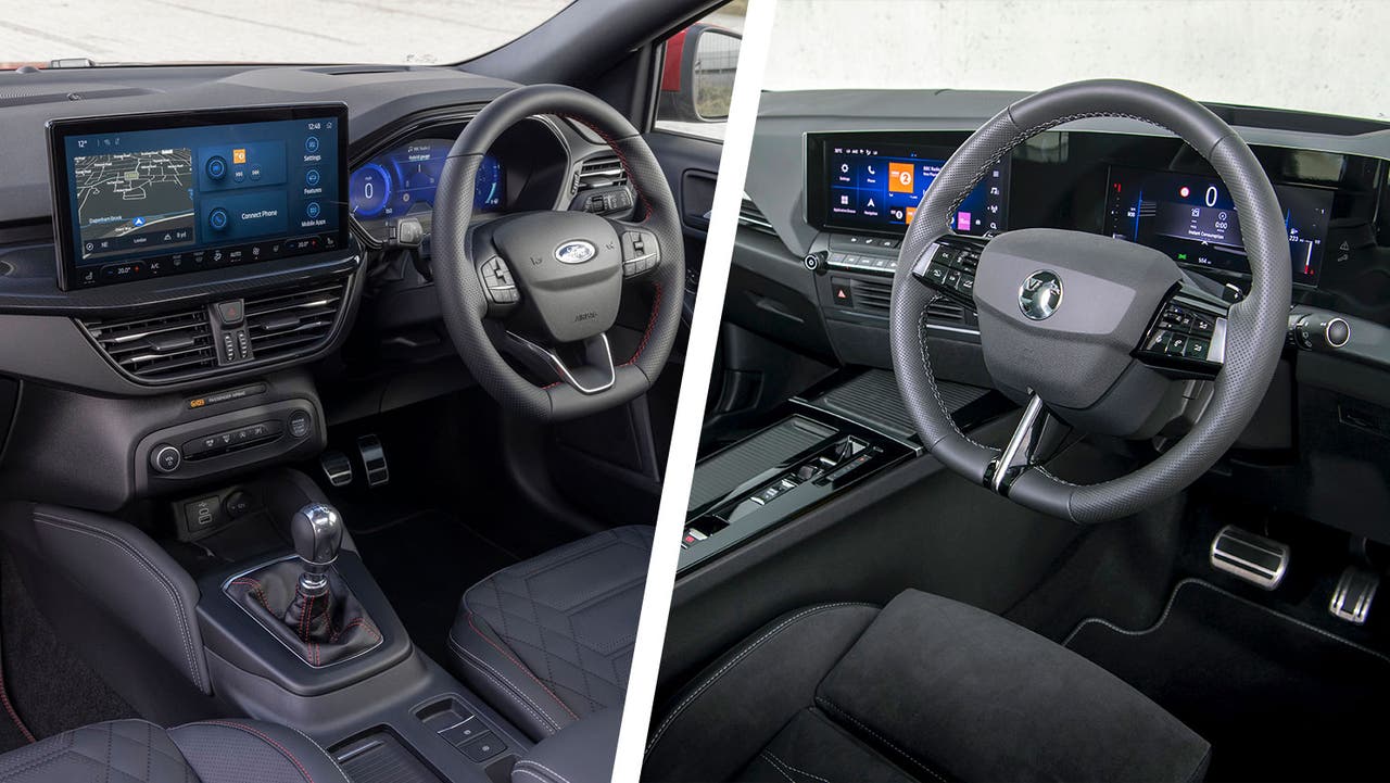 Ford Focus vs Vauxhall Astra interior