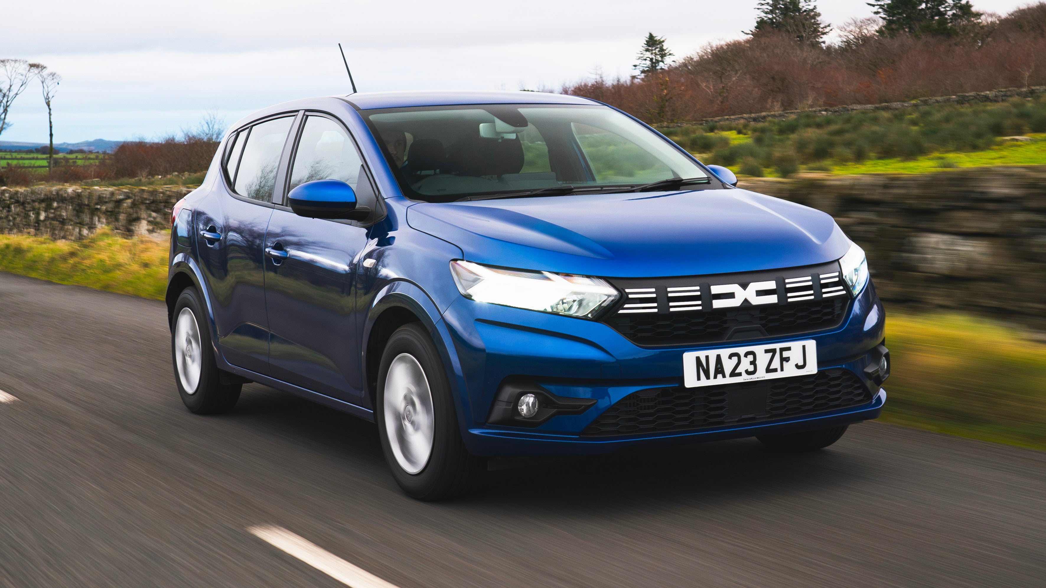 Dacia Sandero driving front view