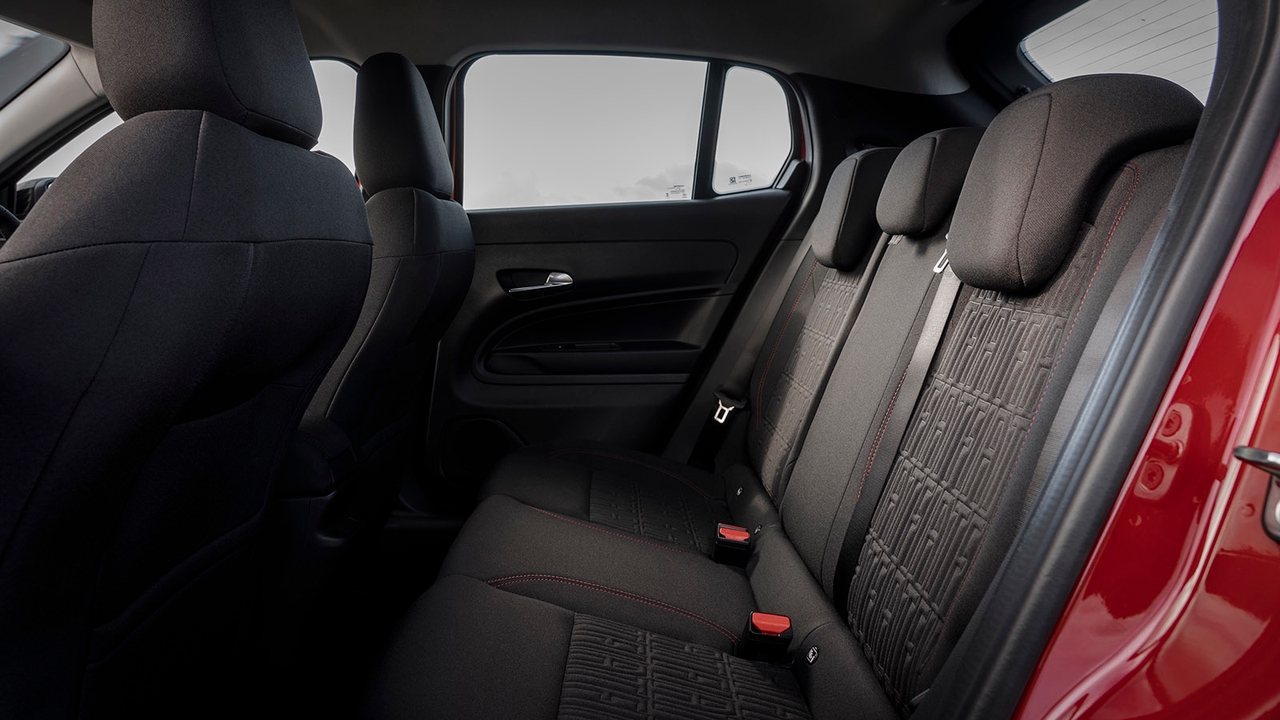 Fiat 600e rear seats