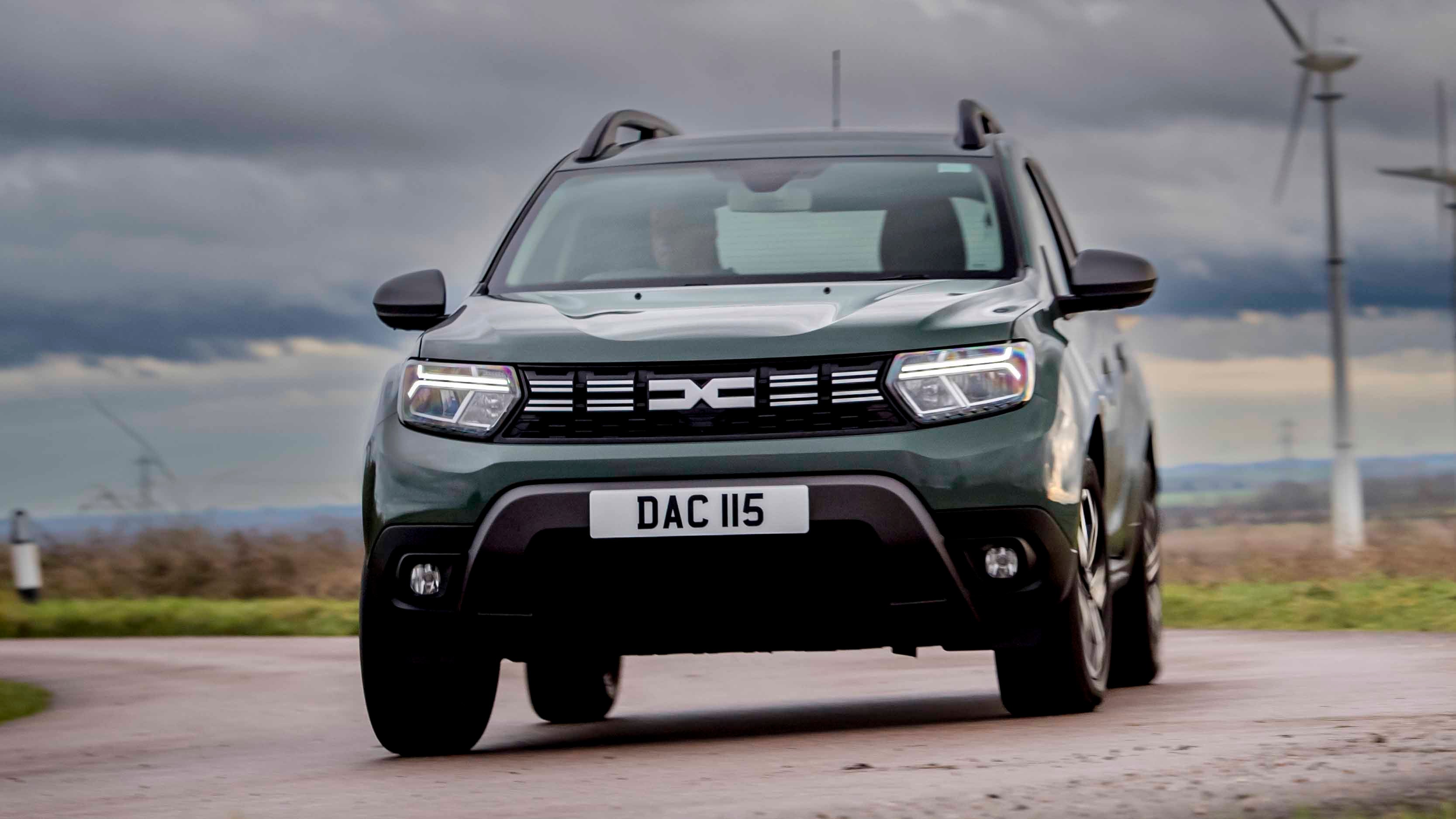 Dacia Duster driving front view