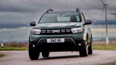 Dacia Duster driving front view