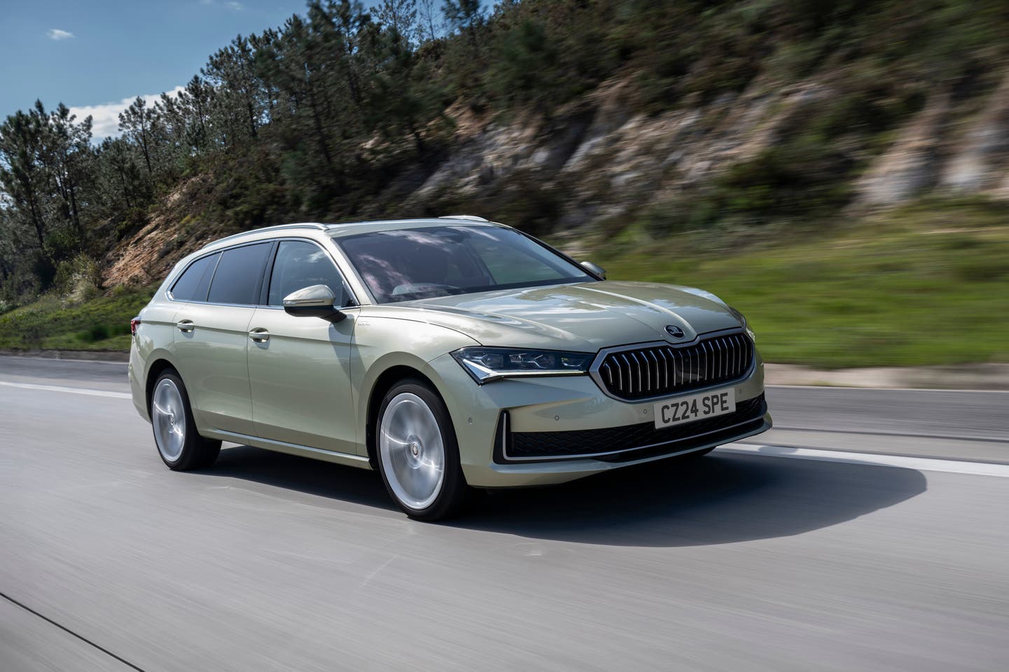 2024 Skoda Superb front driving shot